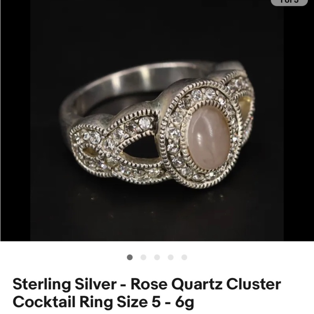 Rose quartz ring